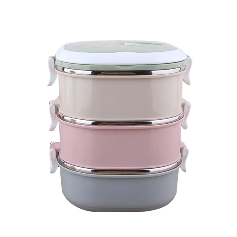 square tiffin box custom lunch box mix color foldable lunch box