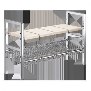 Multifunctional Steel <b>Kitchen</b> Racks 2-Shelf Cabinet & Countertop Storage Rack Waterproof & Durable Cookware Organizer - Product Image 2