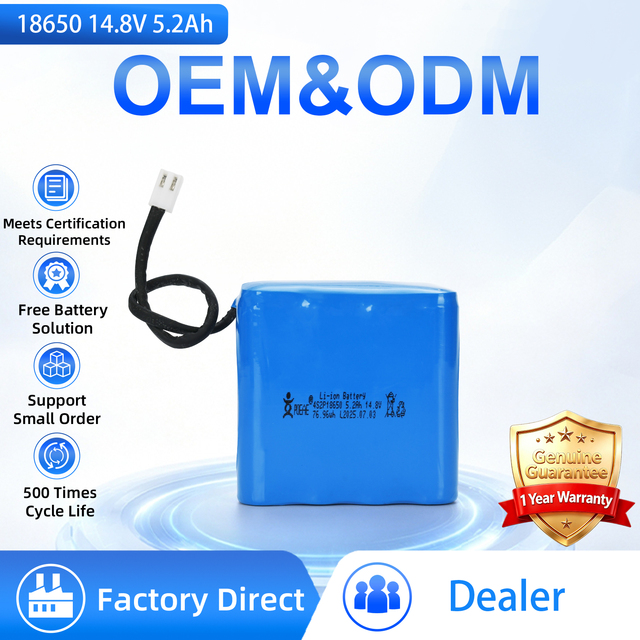 Long Endurance Power 18650 14.8V 5200mAh 4S2P Rechargeable Li-Ion Battery Pack for POS Machine
