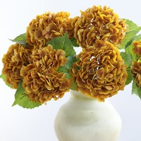 Buket Bunga Hydrangea Buatan Besar 154 Kelopak Hijau Biru Real Touch EVA untuk Dekorasi Pernikahan, Rumah, Meja, Wisuda