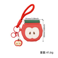 Yy Pu Lederen Fruit Ring Etui Cosmetische Lipstick Tas Make-up Tas Klein Juwelendoosje Ring PU Lederen Ring Oorbellen Opbergtas