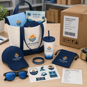 Kit de Campaña Personalizado para Verano al Aire Libre, Paquete de Artículos Promocionales OEM ODM con Gorra, Toalla y Taza - Product Image 4