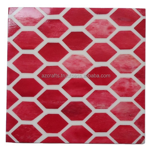 แผ่นรองจานเรซิ่นฝังสี่เหลี่ยมถาดรองแก้วดีไซน์สำหรับห้องครัวงานแต่งงานคริสต์มาสเบียร์รุ่นใหม่ - Product Image 1