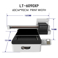잉크젯 60CM*90CM UV 평판 프린터 XP600 헤드 6090 소형 평판 UV 프린터