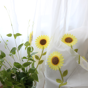 Innermor Customized Sunshine Floral Transparent 3D Tulle <strong>Voile</strong> Curtains <strong>for</strong> Bedroom Living Room Kitchen <strong>Windows</strong> - Product Image 6