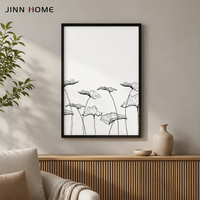 Cadre photo A4 en MDF noir, design minimaliste, motif feuille de lotus, pour impression artistique, décoration murale ou de table, cadre décoratif pour la maison