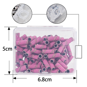 Bandas <span class=keywords><strong>de</strong></span> Lijado para Uñas Mini Zebra con Logotipo Personalizado, 100 Piezas/Caja, 120 #   180 #   <span class=keywords><strong>Anillo</strong></span> <span class=keywords><strong>de</strong></span> papel <span class=keywords><strong>de</strong></span> lija desechable para manicura, color blanco y rosa - Product Image 6