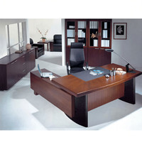 Mobilier de bureau Bureau de direction Table et chaises de bureau Bureau de direction en bois avec table d'appoint