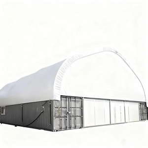 Expandable Truss Structure Container <b>Tarp</b>/Roof/Top Tent/Rain Shelter for Connecting Multiple Containers - Product Image 1