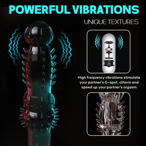 Vibrating Silicone Cock Sleeve, <strong>Anal</strong> Dildo Cock Ring, Penis Extender <strong>Male</strong> Girth Enhancement Realistic Dildo Penis Pump Sex <strong>Toy</strong> - Product Image 3