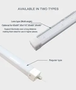 IK09 180LM/W DALI Tri-Proof LED Batten Light 0-10V Regulable con función antideslumbrante multiángulo Reduce la fatiga ocular