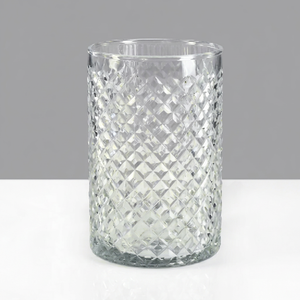 Modern Crystal Tabletop <b>Vase</b> With Diamond Pattern Unique Design - Product Image 2