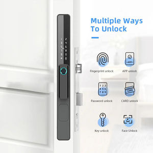ट्या स्वचालित डिजिटल दरवाजा लॉक स्लाइड स्मार्ट ग्लास दरवाजा लॉक फिंगरप्रिंट बेडरूम लकड़ी का दरवाजा लॉक, होम सुरक्षा के लिए स्मार्ट लॉक - Product Image 2