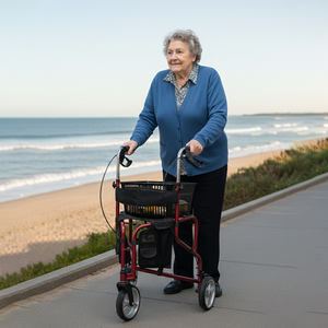 リラックススミス調節可能な三輪歩行器（シート付き）安全な歩行・休息ソリューション、リハビリセンター患者向け - Product Image 6