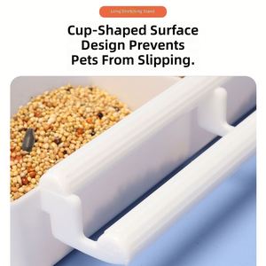 Comedero Rectangular Ecológico de Plástico para Loros y Pájaros - Tazón Colgante para Comida con Accesorios para Jaulas - Product Image 5