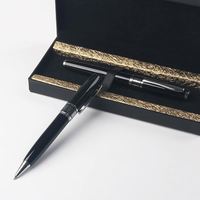 Juego de Bolígrafos Metálicos SHICHEN para Uso Comercial con Punta Fina y Tinta Azul/Negra - Regalo para Oficina y Escuela