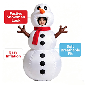 Nuevo Disfraz Inflable de Muñeco de Nieve 2026, Disfraz Divertido de Muñeco de Nieve Inflable Personalizado para Adultos y Niños, Disfraz Navideño para Cosplay y Fiestas - Product Image 3