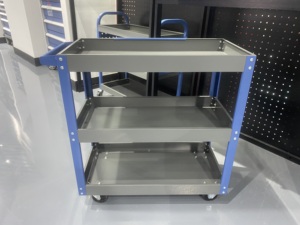 Chariot à outils utilitaire de stockage à 3 plateaux avec roues Étagères de garage d'<span class=keywords><strong>atelier</strong></span> OEM personnalisables - Product Image 4