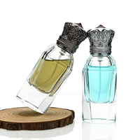 Flacon de parfum abstrait de 30 ml et 50 ml, flacon de parfum vide avec estampage à chaud argenté, boîte design et capuchon en zamac