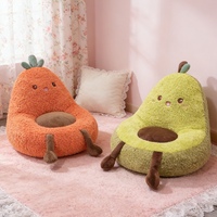 Coussin de siège en peluche aux 3 styles de fruits (avocat, aubergine, carotte) – Coussin de canapé paresseux personnalisé OEM pour la décoration intérieure