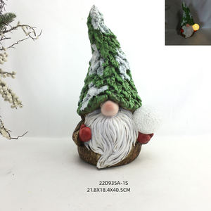 Petit vieil <span class=keywords><strong>homme</strong></span> de Noël à barbe blanche, artisanat en résine, décoration de sapin de Noël, statue, ornements - Product Image 1