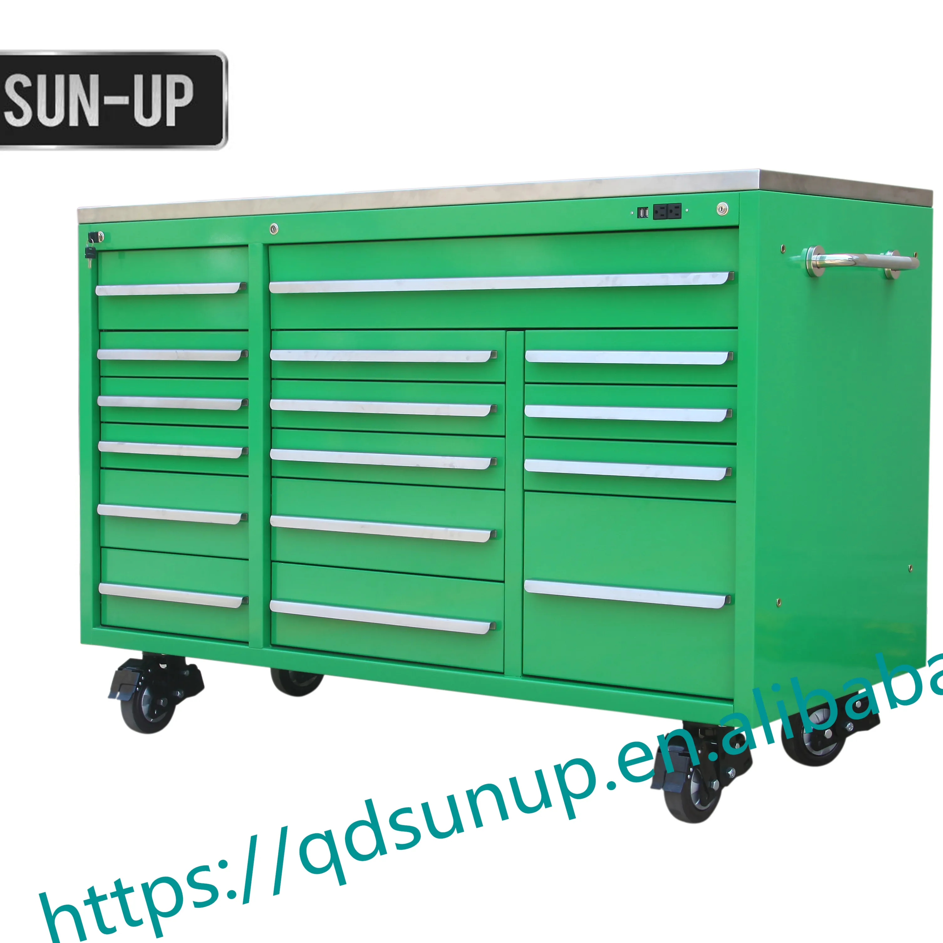 CNC tool cart cabinet storage box with wheels for workshop