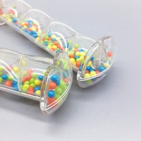 Nhựa Bé Rattle Ring Trong Rõ Ràng Đầy Màu Sắc Hạt Đậu Bé Đồ Chơi Rainstick Rattle Nhẹ Nhàng Rainlike