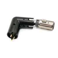 Portabel Perjalanan 3 Pin 90 derajat bentuk L laki-laki ke perempuan 3pin Audio XLR konektor Adaptor dengan 4 posisi sudut yang dapat disesuaikan