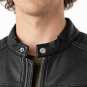 Chaqueta de Cuero de Alta Calidad para Hombre, Estilo Deportivo Casual, Abrigo de Invierno Cálido, Duradero y a la Moda, con Cuello Alto - Product Image 5