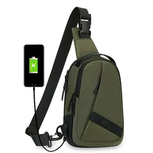 Nieuwste Mode Unisex Oxford Crossbody Tas Custom Reiskist Met Usb Oplader Waterdichte Schoudertassen Voor Mannen En Vrouwen