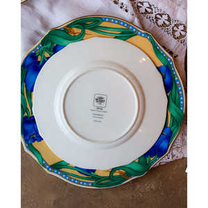 Juego de Vajilla de Gres Richard Ginori Duchessa de 12 Piezas, Platos Decorativos de Cerámica con Diseño de Tulipanes Azules y Melamina, Tradición Italiana - Product Image 6