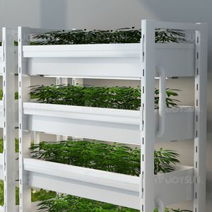 Sistema de cultivo de Interior de varios niveles personalizado, sistema de cultivo Led, estante de cultivo móvil vertical de cultivo hidropónico rodante móvil - Product Image 4