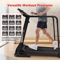 Tapis roulant électrique pliable pour personnes âgées, usage domestique, affichage LED de la fréquence cardiaque, moteur 2,5 CV - Équipement d'exercice professionnel