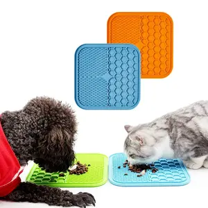 Pet yavaş besleyiciler anksiyete kabartma köpek yalama Mat Pet masa Mat silikon yavaş gıda silikon köpek ped Mat yalama