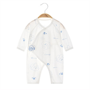 Ropa de Verano para Bebés Recién Nacidos, Protección Solar, Informal, Unisex, de Algodón Puro, <span class=keywords><strong>Mono</strong></span> de Manga Larga con Dibujos Animados - Product Image 3