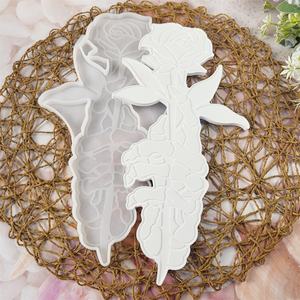 Moules de coulée en résine faits à la main pour bricolage ornements décoratifs Ins Style Silicone outils de bureau moule à fleur à main X0015 - Product Image 5