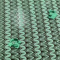 Tissu en dentelle florale 3D avec boules, 100 % polyester organique écologique, 155 cm, personnalisé, de luxe, pour femmes