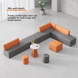 Divano Lungo Moderno Facile da Pulire per Ufficio, Istituti di Formazione, Reception, Angolo Relax, Personalizzabile in Legno - Product Image 4
