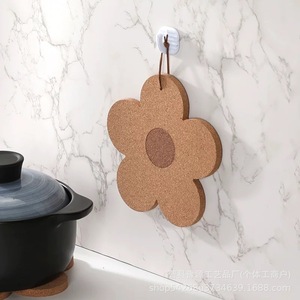 Alfombrilla floral de corcho resistente al calor, alfombrilla gruesa para mesa de cocina, alfombrilla antiescaldante para ollas, accesorio de decoración para el hogar - Product Image 2