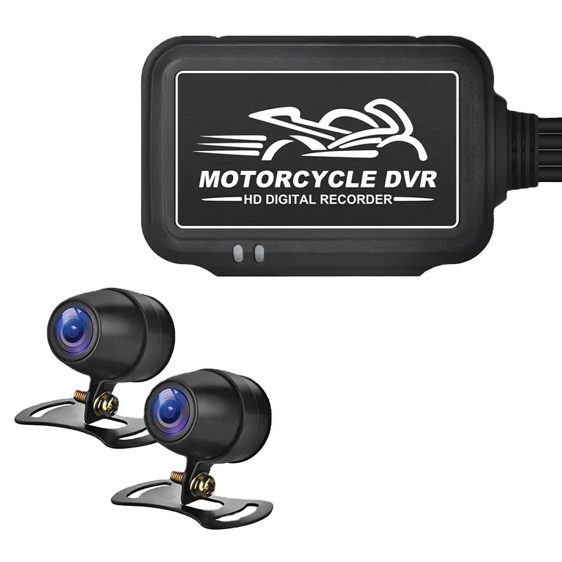 ユニバーサルモーターサイクルドライビングレコーダーWifiGPS FHD1080PミニスポーツDVカメラバイクヘルメットアクションDVRデュアルレンズビデオカム外