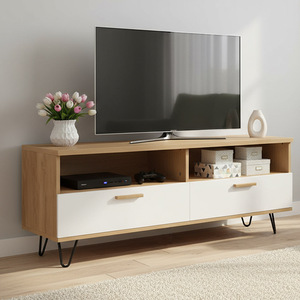 Set <span class=keywords><strong>di</strong></span> Mobile <span class=keywords><strong>TV</strong></span> e Tavolino da Caffè in Stile Nordico <span class=keywords><strong>di</strong></span> Lusso, Arredamento Moderno Minimalista per Soggiorno in MDF, Prodotto in Cina, Imballato per la Spedizione - Product Image 2