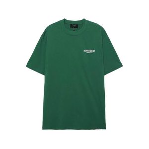 Camiseta casual REP de algodón puro para parejas, de verano, estilo urbano, holgada, de manga corta, con etiqueta pequeña de cuatro colores, de marca de moda. - Product Image 6