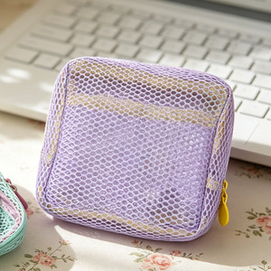 Dopamine-enhancing mesh cosmetic bag, tofu bag, portable travel toiletry bag, large capacity multi-functional storage bag - Product Image 3
