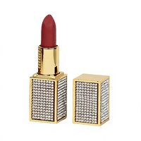 Rouge à lèvres solide hydratant minéral végétalien personnalisé HKH, tube diamanté scintillant, waterproof, nude, haute pigmentation, velours, longue tenue