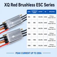 Dissipateur thermique en aluminium, ESC sans balais 40A-180A, refroidi à l'eau pour bateau RC, avion, voiture, drone FPV, XQ-POWER XQ rouge 3-6S