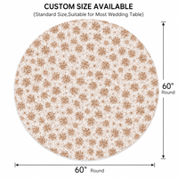 Nappe jetable classique à motif floral en PEVA imperméable, idéale pour les fêtes quotidiennes, mariages, anniversaires, événements – Vente directe usine OEM