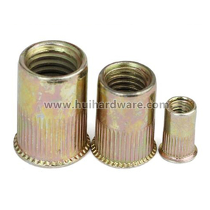 Tuerca Remachable de Acero Roscada UNC de 5/32, 1/4, 5/16, 3/8, 1/2 Pulgadas con Cabeza Plana y Recubrimiento de Zinc - Product Image 2