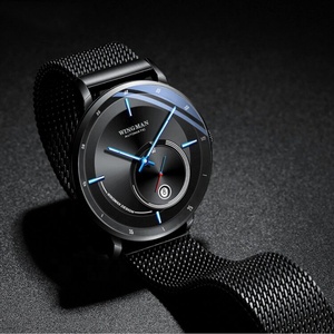 Reloj de Pulsera de Acero Inoxidable, Diseño de Esqueleto de Lujo, Esfera de Estilo Curvo, Cristal Mineral Doble, Reloj Mecánico Automático - Product Image 4