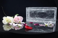 Bloc de verre de bloc de cristal creux clair et de couleur de marque Jinghua de haute qualité