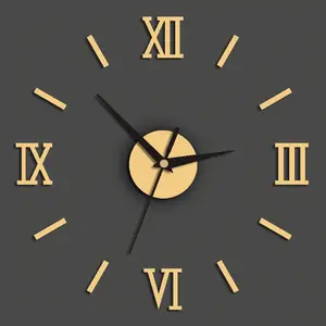 Wholesale 3D EVA 5CM Acrylic Clock Dial Roman Numeral Wall Clock Stickers For Home Decor